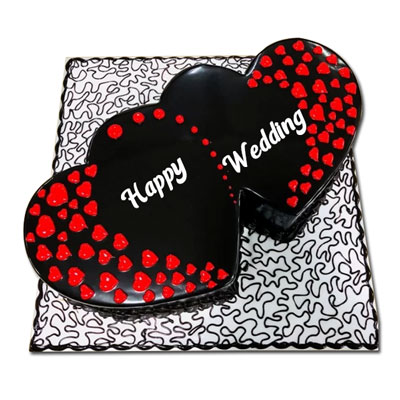 "Delicious Heart to Heart Chocolate cake - 6kgs - Click here to View more details about this Product